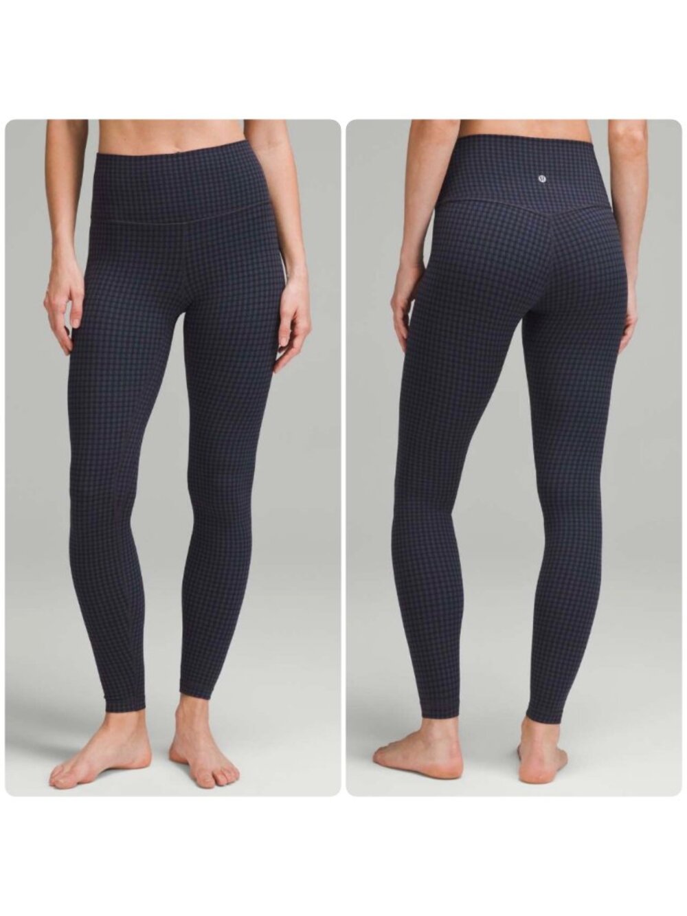 Sold Lululemon Houndstooth Align High Rise Leggings Womens 8 Black Soft Pilates